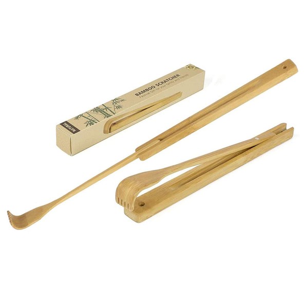 Back Scratcher, WOVTE Folding Bamboo Self Massager Tool for Itching