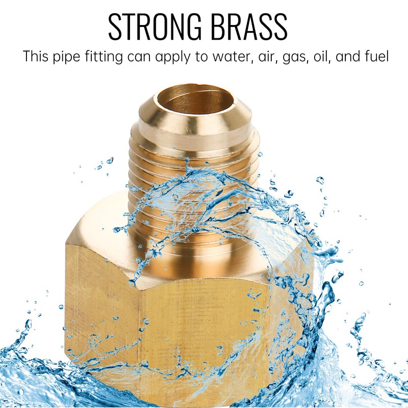Brass Pipe Adapter - 5/8" SAE Female to 3/8" SAE