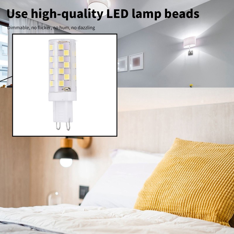6Pcs 5W G9 46LED Bulb Dimmable Chandelier Ceiling Lamp Bulbs