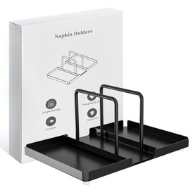 Napkin Holder for Table,Standing Paper Napkin Storage,Black Napkin Holder,Napkin Dispenser,Standing Tissue Paper Dispenser,for Kitchen Dining Countertop Table Decor