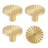 TKWINKT 6 Pack Cabinet Knobs Gold Drawer Knobs 1.42 inch