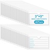 40 Pack 3" x 5" Index Card Pockets with Top