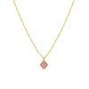 Gold Necklace Women Trendy 14K Gold Plated Emerald Pendant Necklaces