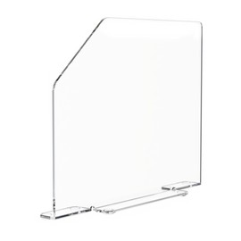 Marketing Holders Sink Splash Guard Clear Acrylic 19" x 4.5" x 18" with Cutaway Free Standing