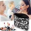 JXGZSO Funny Sewing Machine Cosmetic Bag Sew What Zipper Pouch