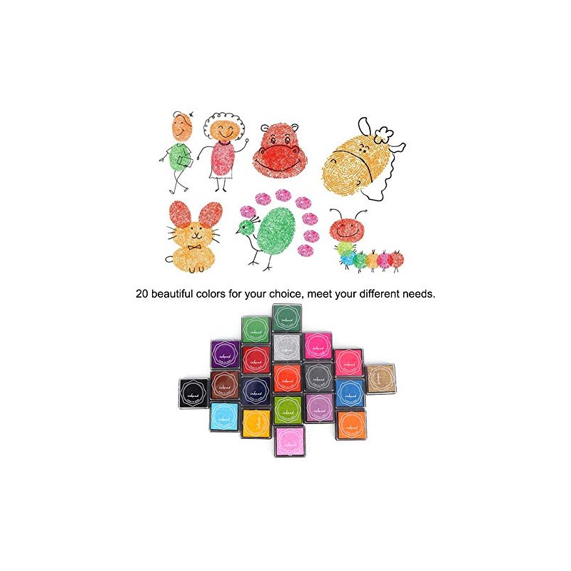 Almohadilla de tinta 20 colores - Kit DIY para sellos