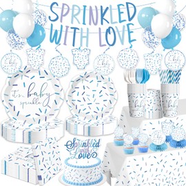 Xynic Baby Sprinkle Decorations Tableware Set Serves 25 Guests
