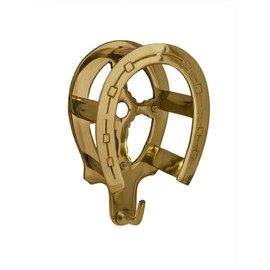 Tack Room Studio Brass Horseshoe Bridle Rack- Brass Finish