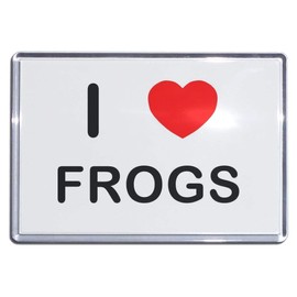 I Love Frogs - Large Plastic Fridge Magnet