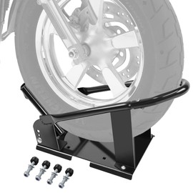 JY PERFORMANCE Motorcycle Wheel Chock, Universal Motorcycle Front Wheel Stand for Trailer, Cruiser, Sports & Dirt Bikes, 1800 lb Capacity Adjustable Wheel Stand for 15"-21" Wheels