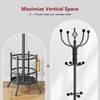 Tajsoon Coat Rack Freestanding with Umbrella Holder,Hangers Stand with 16