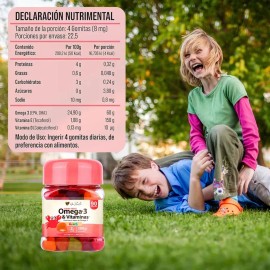 Omega 3 Para Niños 90 Gomitas Ga Tlali Epa Dha Sabor Frutal Frutas