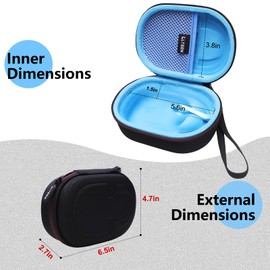 LTGEM Hard Case for JBL Clip 4 Portable Speaker - Travel Protective Carrying Storage Bag(Black+Blue)