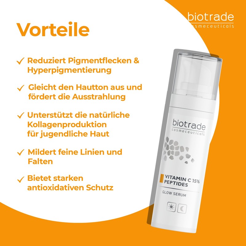 Biotrade Glow Face Serum with 15% Vitamin C & Peptides