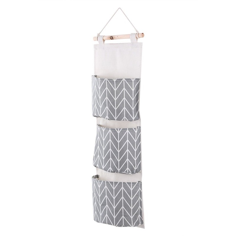 3 Pockets Storage Bag, Hanging Storage Pockets, Wall Door Closet