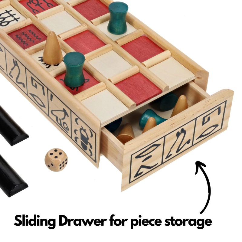 We Games Senet Egyptian Board Game – Handcrafted Solid Wood