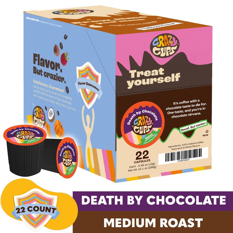 Crazy Cups Decaf Flavored Hot or Iced Coffee, for the