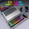 Snpurdiri 60% Wireless Gaming Keyboard and Mouse Combo (Gray-Black-Orange)
