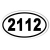 StickerCafe.com 2112 Oval Bumper Sticker