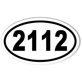 StickerCafe.com 2112 Oval Bumper Sticker
