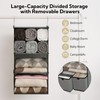 GRANNY SAYS 4-Shelf Hanging Closet Organizer with Drawer, Foldable Storage