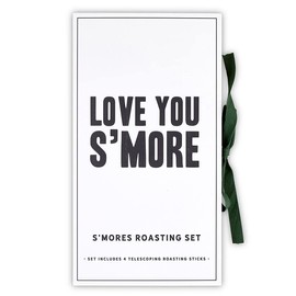 Santa Barbara Design Studio S'Mores Kit with Marshmallow Roasting Sticks Camping Skewers Cardboard Book Gift Set, 4-Pieces, Love You S'More Set