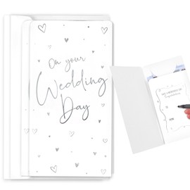 2 Packs Wedding Money Wallets for Cash Gifts Greeting Cards with Envelopes on Your Wedding Day Cards Holder for Bride Groom Friends