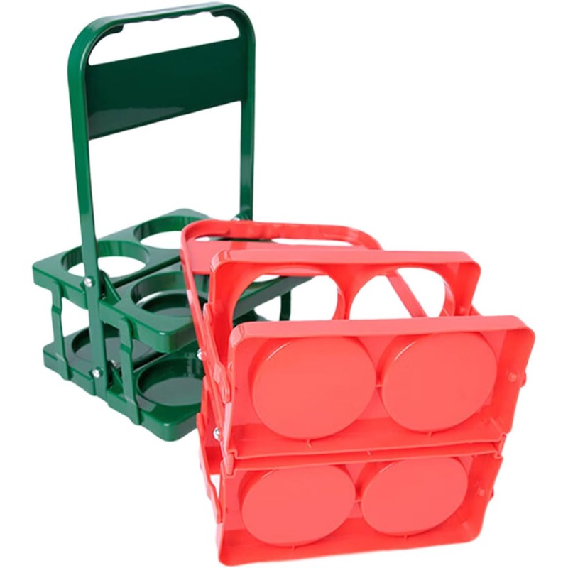 Soporte plegable eficaz de 4 botellas, de construcción resistente, soporte