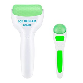 Rodillo de hielo, rodillo facial, 2 piezas, herramientas de masaje con mini rodillo para ojos, cara y cuerpo, relaja y alivia la hinchazón, líneas fin