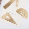Ruler Set, Fashionable, Brass Ruler, with Graduation, Triangle Ruler, Protractor,