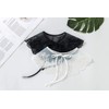YAKEFJ Detachable False Collar Embroidery Neck Ruff Mini Cape Dickey