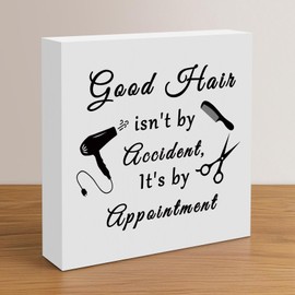 Hairstylist Gifts for Women Men Hair Salon Decor Hairapist Definition Wooden Sign for Home Hair Salon Barbershop Barber Shop Decor Hairdresser Christmas Birthday Gift Ideas(5X5 Inch)