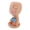 Resin Face Plant Pot Creative Cute Small Drinking Coffee Succulent