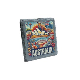Australia Landmark Art Slate Coaster (slco-ds24-ozrg)