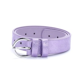 Peppercorn Kids Girls Vintage Frosted Leather Belt (M/L 8-14Y, Puple)