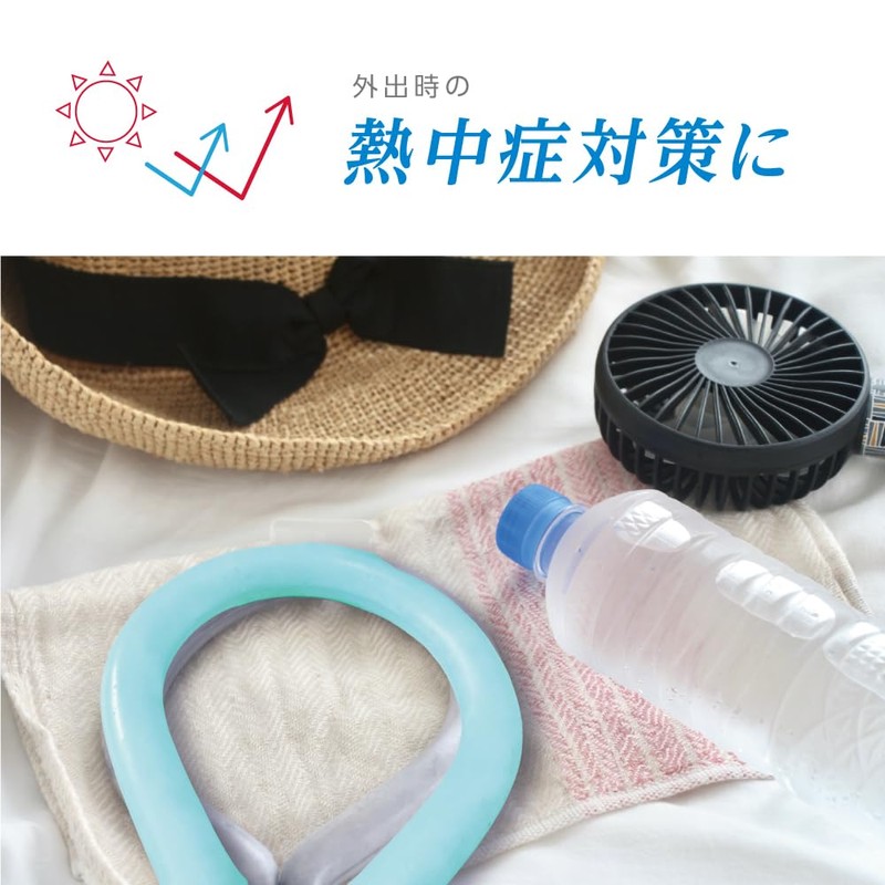 クールネックリング ネッククーラー 28℃で自然凍結 繰り返し使える 自然に凍ってずっと涼しい 熱中症対策 レジャー (クールブルー, M)