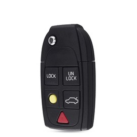 kuyuansu Neue Ersatz 5 Tasten Fernbedienung Flip Folding Key Shell für Volvo XC70 XC90 V50 V70 S60 S80 C30 Fob Autoschlüssel Fall