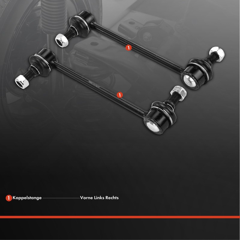 Frankberg 2 x Front Axle Coupling Rod Compatible with Galaxy