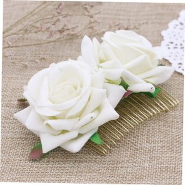 Mikinona Floral Hair Accessory Set Rose Hair Clip Elegant Comb for Women Bridal Headpiece Ideal for Parties Weddings Special Occasions
