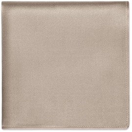 Selected Hanky 100% Pure Silk Pocket Square Solid Color, Taupe, One Size