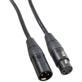 Talent MCB03 Microphone Cable XLR Female to XLR Male Black with Gold Plated Contacts 3 ft.
