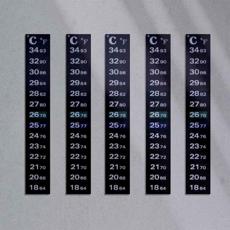 Upto 1x Aquarium Thermometer Fish Tank Sticker Temperature Strip Dual