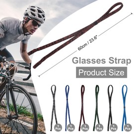 sourcing map 6pcs Glasses Strap Adjustable Computer Glasses Strap Nylon Sunglasses Holder Strap Eyewear Retainer Lanyards String for Men Women Children, Multicolor