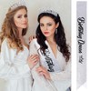 VELSCRUN VELSCRUN Silver Crystal Birthday Queen Tiara Crowns for Women
