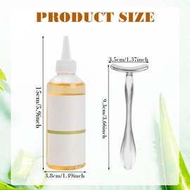 Glycolic Acid 7% Toning Solution Toner Skincare Glykolsäure Resurfacing Solution Peeling Toner Lösung Glykolsäure Peeling Feuchtigkeitsspendendes Hautpflegeserum mit Massagegerät für Gesicht, 100ml