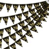 70th Birthday Bunting Black Gold Bunting Decoration Fabric Garland Banner