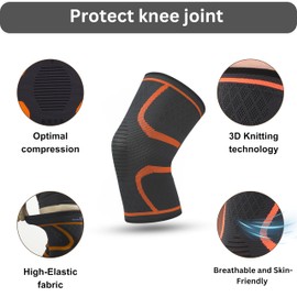 Wonder Care 2er-Pack Kniebandagen, Kompressions-Kniebandage für Männer und Frauen, Kniebandage zum Laufen, Kniebandage für Übungen, Kniebandage für Fitnessstudio, Wandern, Sport, Fitnessstudio, Laufen