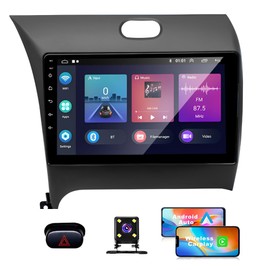 Car Stereo for Kia Cerato K3 2013-2018 with Wireless Carplay Android Auto, Android 13 9 inch Touch Screen Radio with GPS Navi WiFi BT SWC FM RDS Radio EQ Mirror Link+AHD Backup Camera Microphone 2+32G