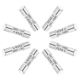 uxcell 8pcs Ceramic Cartridge Fuses 13A 250V 6x25mm Ceramic Fuses Fast Blow Replacement for Amplifier Energy Saving Lamp Ballast