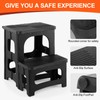 Folding 2 Step Stool, Non-Slip Collapsible Step Stools, Portable Step